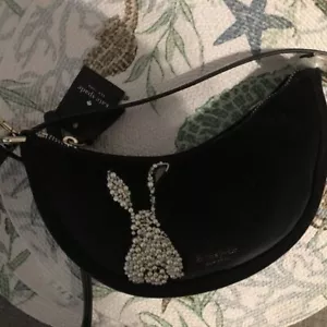 Kate Spade Velvet Bun Bun Crossbody Small Size New - Picture 1 of 6