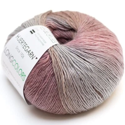 100g LONG COLORS MERINO 27 HJERTEGARN Wolle FARBVERLAUF LACE GRADIENT superwash - Bild 1 von 4