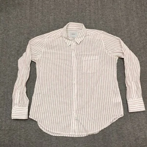 Rails Shirt Womens Medium Button Up Pastel Red Strip Long Sleeve Lightweight - Picture 1 of 10