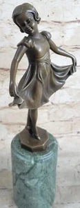 Firmado:Preiss, estatua de bronce niña bailarina bailarina escultura de bronce figura - Imagen 1 de 10