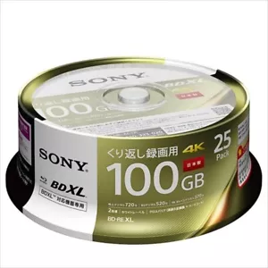 Sony Blu-ray Disc BD-RE XL 100GB 25 Pack Rewritable 12-Hour 1-2X Speed Recording - Picture 1 of 5
