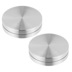 2pcs glass adapter Turntable Cake Stand Base Round Aluminum Disc
