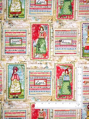 Create Dream Believe Ladies Fabric By The Yard Belle's Dream Cotton by Studio E - Image 1 of 2