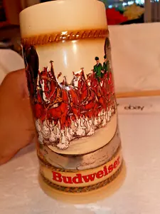 Budweiser GROSSER SILBERNER HUFEISEN BIERKRUG - Bild 1 von 4