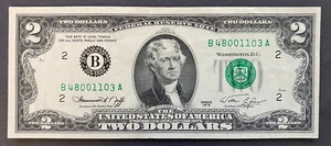 1976 $2 Federal Reserve Note, Uncirculated, Bicentennial Edition (New York) - Picture 1 of 2