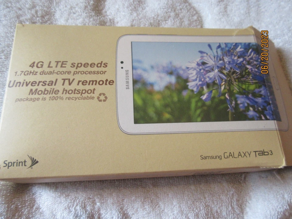 Samsung Galaxy Tab 3 4G LTE 1.7GHz Universal TV Remote Tablet Sprint Hotspot - Image 1 of 3