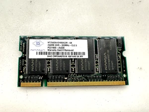 RAM NANYA DDR 256MB PC2700S-25330 NT256D64SH8BAGM (1951N) - Picture 1 of 2
