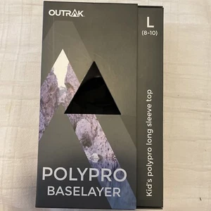 Outrak Polypro Baselayer Thermal Top NIB Size L Ages 8-10 Years In Black (ski9) - Picture 1 of 2
