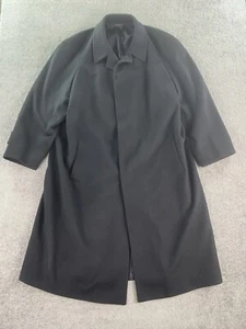 Cardinal of Canada Overcoat Mens 46 R Black Wool Tweed David Nordstrom Pea Coat - Picture 1 of 14