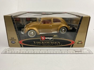 Volkswagen Kafer-Beetle Gold Collection #3361 Burago 1/18 diecast 1955 nuevo en caja Foto 1 de 4