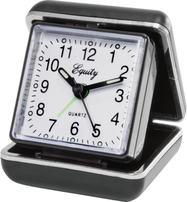 Equity by La Crosse Reloj Despertador Analógico Plegable Cuarzo, Pack de 1, Negro Foto 1 de 4