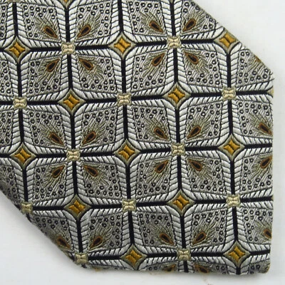 Corbata Jos A Bank Taupe Oro Plata Cuerda Cuadros Para Hombre 58x3.5 Moderna Única Foto 1 de 4