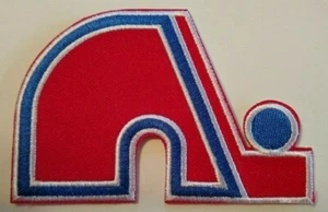 Quebec Nordiques~Parche bordado~3 3/4" x 2 1/2"~Planchar o coser~COLECCIONABLE - Imagen 1 de 1