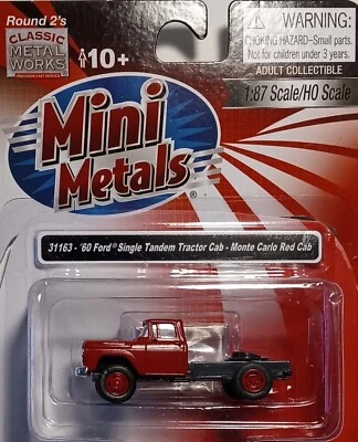 CMW Mini Metals #31163 1960 Ford F-500 Single Tandem Tractor Cab Monte Carlo Red - Image 1 of 4