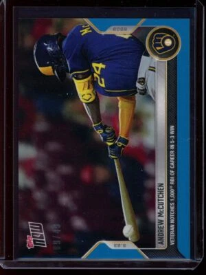 2022 Topps Now #946 Andrew McCutchen Blue Parallel Card #d 9/49 - Image 1 of 2