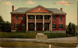 Postkarte Elks Lodge Beaver Falls Pennsylvania geteilt hinten unbesendet - Bild 1 von 2