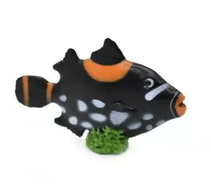 Toy Clown Triggerfish, Tropical, Rubber Fish Design, Realistic Model F1789B145 - Picture 1 of 11