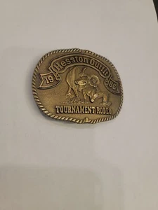 1986 Hesston Outfit Tournament Rodeo Gürtelschnalle Limited Edition 2nd Series a3 - Bild 1 von 6