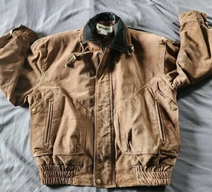 Distressed Vintage Gitano Suede Leather Bomber Jacket Men’s Large - Picture 1 of 18