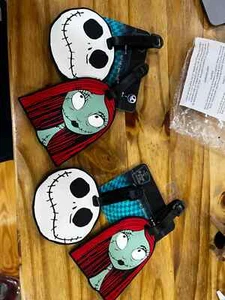 Disney Night Before Christmas Luggage Tags 2 Sets of 2, Sally and Jack - Picture 1 of 1