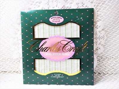 Charles Craft Cross Stitch Waste Fabric 10 Ct One Piece 12”x18” All Cotton - Image 1 of 2