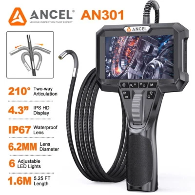 ANCEL 2-Wege 210° Endoskopkamera 6.2mm Inspektionskamera 1.6M halbsteifes Kabel - Bild 1 von 4