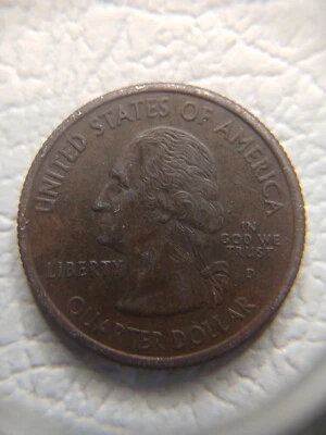 2001-D 25C Error Coin, Missing Clad Layers Obverse & Reverse, New York - Image 1 of 2