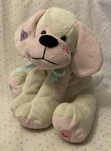 Animal Adventure 2008 Valentine Conversation Hearts Pastel Puppy Dog Plush 11” - Picture 1 of 12