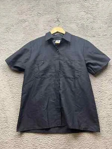 Red Kap Men’s Black Collared Shirt Size Medium - Picture 1 of 4