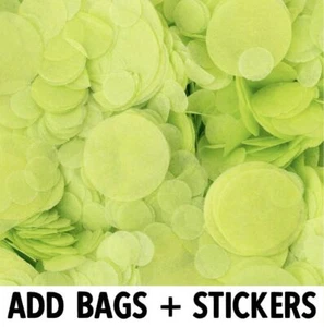 Biologisch abbaubares Hochzeitskonfetti | Limettengrün | Kreisgewebepapier | 20g Tasche - Bild 1 von 12