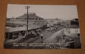 c1948 Coliseum Street Scene Centennial Expo Milwaukee Wisconsin RPPC WI - Bild 1 von 2