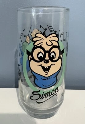 Vintage 1985 SIMON Alvin and The Chipmunks Drinking Glass Tumbler Bagdasarian - Изображение 1 из 3