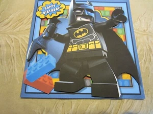 New Handmade Lego Batman Themed Birthday Card Size 8'' x 8'' - Picture 1 of 5