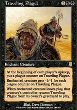 TRAVELING PLAGUE - Magic MTG - Odyssey #166 - TOP RARE Top Mint TM