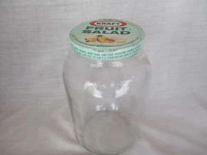 Vintage Advertising Kraft Fruite Salad Glass Gallon Jar Storage Container w/Lid - Picture 1 of 4