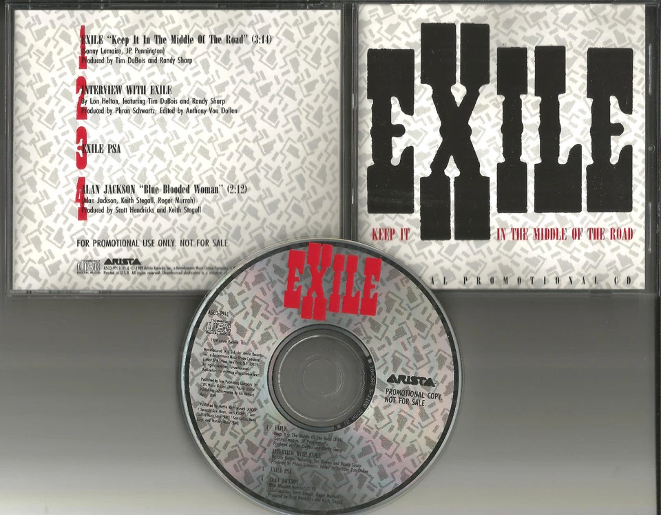 EXILE Keep it Middle w/ RARE INTERVIEW & ALAN JACKSON PROMO DJ CD single 1989 - Image 1 of 1