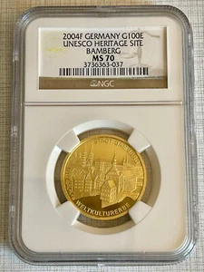 Germany 2004 F Unesco Heritage Site Bamberg 100E Gold NGC MS70 Sku# 2779 - Picture 1 of 2