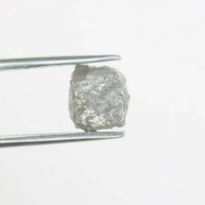 2.64 CT Raw Grey Rough Uncut Irregular Shape Diamond Promise Ring. - Picture 1 of 12