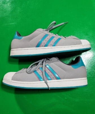 Adidas Superstar Shell Toe Men's Size 13 Grey Blue/Teal Purple Very Nice Used - Image 1 of 4