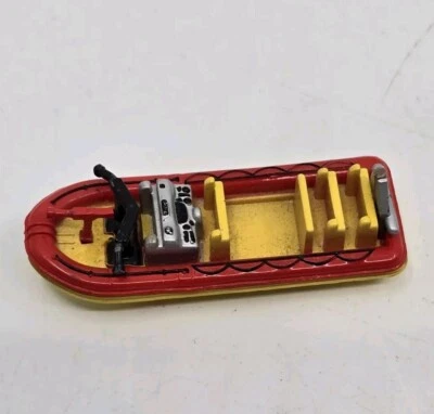 Rigid Inflatable Boat RIB Military Raft  Micro Machines Yellow & Red Hasbro - Image 1 of 4