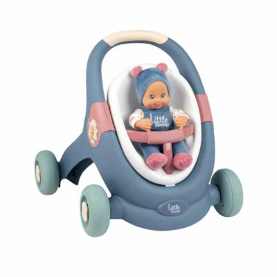 Little Smoby 3-in-1 Lauflernwagen mit Puppe Lauflernhilfe Puppenwagen Spielzeug