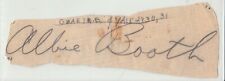 Albie Booth Yale 1929-31 College Football Hall of Fame Large Cut Signature