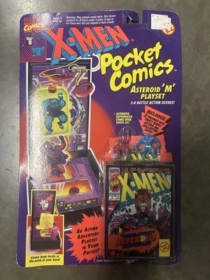1994 X-Men Pocket Comic Asteroid M Playset, Magneto/Beast Figuras Seladas - Imagem 1 de 4