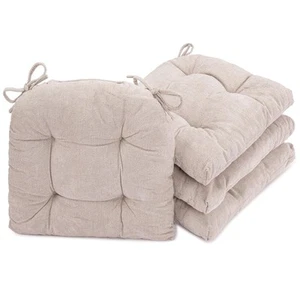 Chair Cushions for Dining Chairs Set of 4 Tufted Textured and Non-Slip - Picture 1 of 8