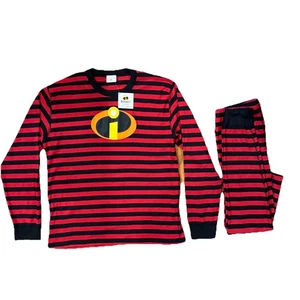 Hanna Andersson Incredibles 2 Pajamas Set Womens Sz XL Striped Adult NWT - Picture 1 of 14