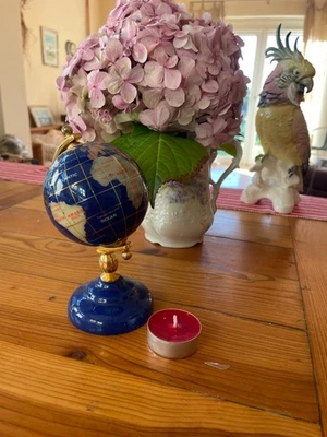 Edelstein GLOBUS Lapislazuli Sammlerstück WELT Kugel Antiquariat - Bild 1 von 3