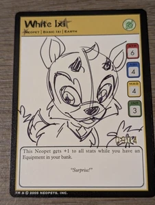 Neopets White Ixi Sketch Card From 2005 Darkest Fairie - #0904 - Picture 1 of 4