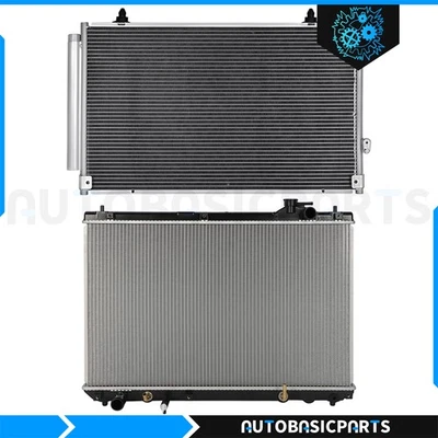 For 2001-2003 Toyota Highlander 3.0L Aluminum Radiator & AC Condenser Foto 1 de 4
