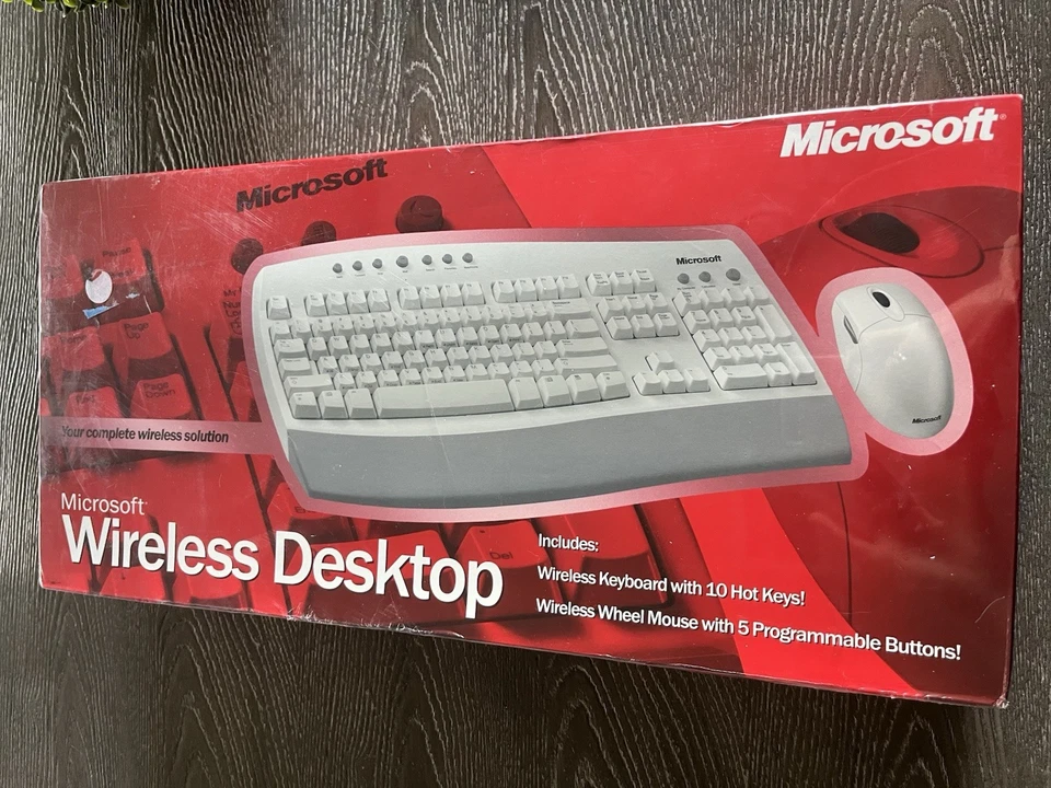 RARE Microsoft Wireless Desktop Keyboard Wheel Mouse Sealed - Image 1 of 3