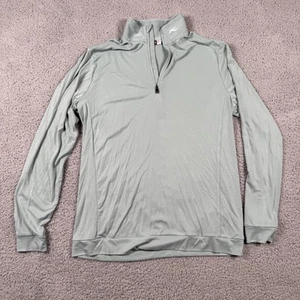 KJUS Golf Kallen mezza 1/2 zip performance camicia pullover verde uomo 52 large - Foto 1 di 8